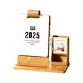 Special Savings, Wooden 2025 Desk Calendar Ornament, Desktop Calendar