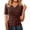 A1 Brown, variant on Women's Wrap Tops Short Sleeve Ruched V Neck Shirts Dressy Casual Slim Fit Spring Summer Outfits,Unique Slim Fit Cross Front Wrap Ruched Shirts Crop Tops Going Out Tops Tunic T-Shirt