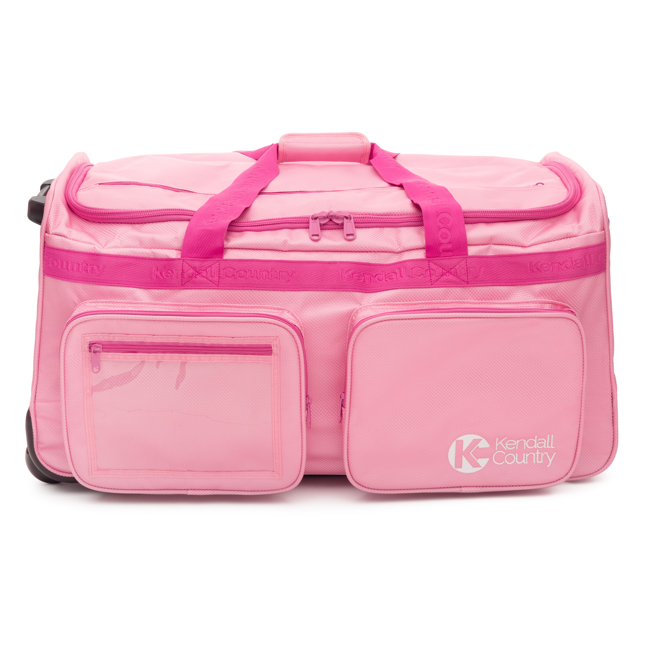 Kendall Country Dance Rolling Duffel with Garment Rack, Cotton Candy Pink, Large, 28-inch