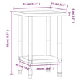 thumbnail image 2 of vidaXL Kitchen Work Table 21.7"x21.7"x33.5" Stainless Steel, 2 of 9