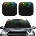 thumbnail image 2 of Windshield Sun Shade, Night Rainbow Sparkles Foldable Car Sun Shade Windshield for Front, 2 Pieces, 2 of 7