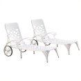 thumbnail image 1 of Chaises Longues Biscayne Blanches (Ensemble de 2), 1 of 1