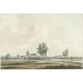 thumbnail image 3 of Nicolaas Wicart 14x11 Black Modern Framed Museum Art Print Titled - A Landscape with Church on the Horizon (1758 - 1815), 3 of 5