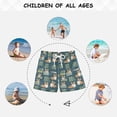 thumbnail image 6 of FORMRS Boys Swim Trunks Quick Dry Mesh Lining Beach Boardshorts, Sizes XS-XL, Blue Cartoon Dog Pattern, 6 of 7