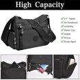thumbnail image 3 of Women's Crossbody Bag, Waterproof Nail Crossbody Bag, Adjustable Strap Messenger Bag, Multiple Pockets #4 Black-c, 3 of 5
