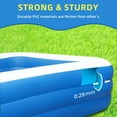 thumbnail image 3 of Cowin Inflatable Swimming Pool for Kids Adults, 120" x 72" x 22" Blow up Pool, Family Inflatable Swimming Pools for Backyard, Blue, 3 of 8