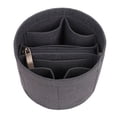 thumbnail image 1 of Forro de bolsa de cosméticos para mujer Forro de bolso de moda Compartimentos interiores Estuche de cosméticos redondo Estuche para llavero Estuche de Gris Salvador Insertar estuche organizador, 1 of 7
