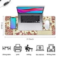thumbnail image 5 of Long Mouse Pads for Desk,Pioneer Flower Floral Print Pattern Desk Mats on Top Of Desks, Desk Mouse Pad Extra Large with 3mm Non-Slip Base and Stitched Edge for Gaming,Office,Work,Home 31.5"x11.8", 5 of 6
