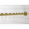 thumbnail image 2 of Kingston KSR607 Edenscape 60-Inch to 72-Inch Adjustable Shower Curtain Rod with Rings Combo in Brushed Brass, 2 of 8