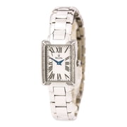 96R160 Women's Fairlawn Diamond Accented Bezel White MOP Dial Stainless Steel Bracelet Watch