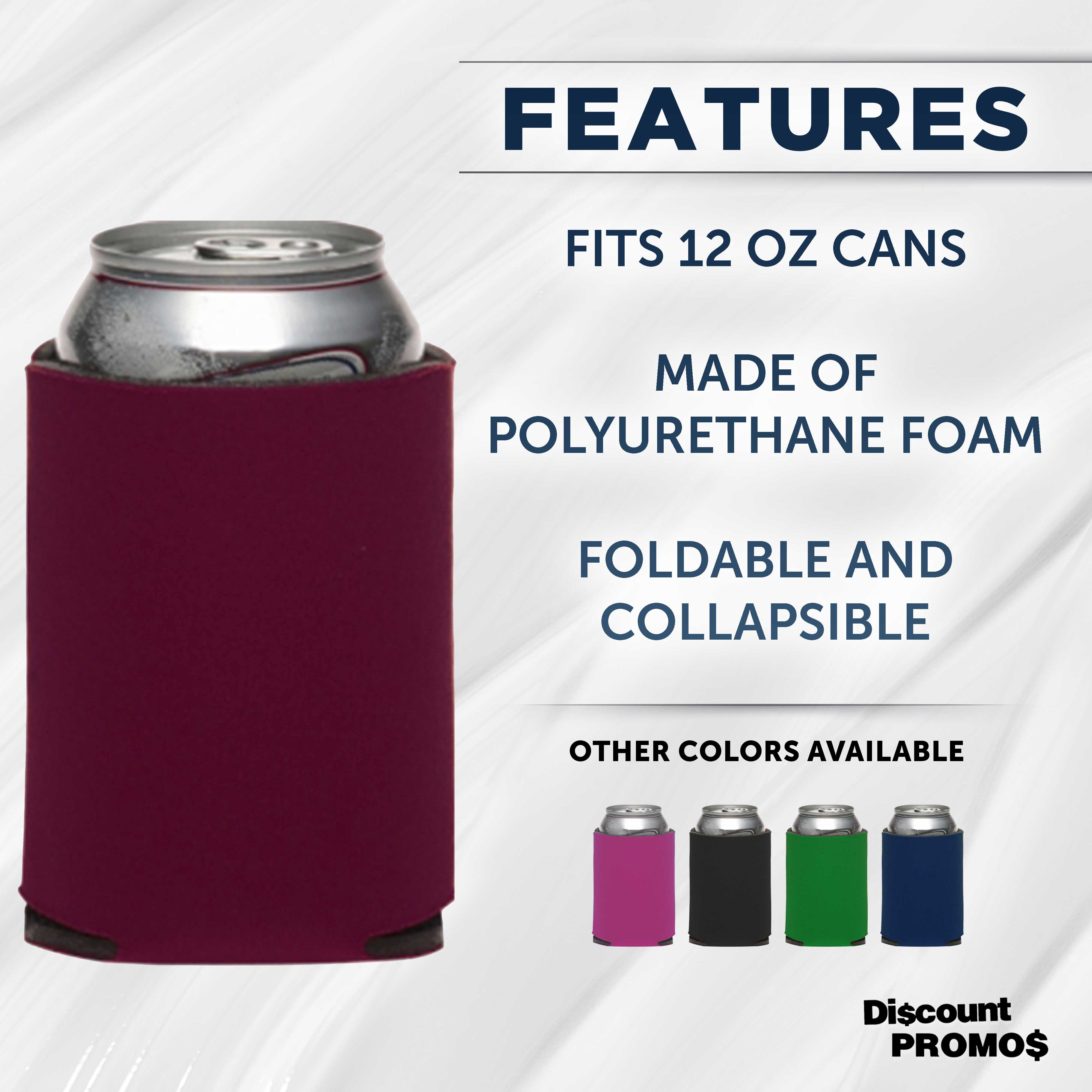 Three Hearts Collapsible Wedding Can Coolers Set of 10, Bulk Pack - Great for Beer, Soda, Other Beverages - Burgundy