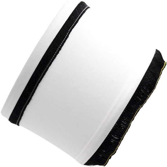 White with Black Trim 5.5 Inch Clip On Chandelier Lamp Shade