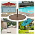 thumbnail image 6 of Costway 59LBS Patio Umbrella Base Round Umbrella Stand for Backyard Brown, 6 of 10
