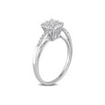 thumbnail image 2 of Princess Cut Diamond Halo Engagement Ring 1/5 Carat (Ctw) in 10K White Gold, 2 of 4
