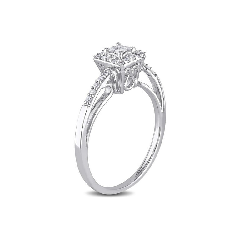 10K White Gold Princess Cut Diamond 1/5 CTW Engagement Ring 10K White Gold Princess Cut Diamond 1/5 CTW Engagement Ring