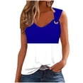 thumbnail image 2 of Puntoco Camisetas ajustadas para mujer Camiseta sin mangas de color liso para mujer Camiseta sin mangas holgada, 2 of 4