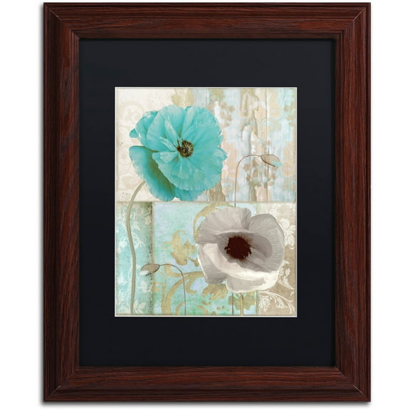 Trademark Fine Art "Beach Poppies II" Canvas Art by Color Bakery Black Matte, Wood Frame