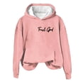 thumbnail image 3 of Baberdicy Essentials Hoodie Women's Trust God God Is Still Writing Your Story Print Casual Hooded Hoodies for Women Pink, 3 of 4
