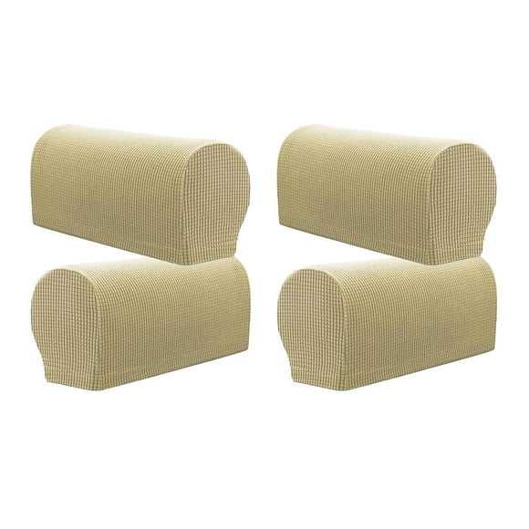 4 Fundas para reposabrazos, fundas para sillas, fundas para sillas, protectores de tapicería, fundas para sillas Beige