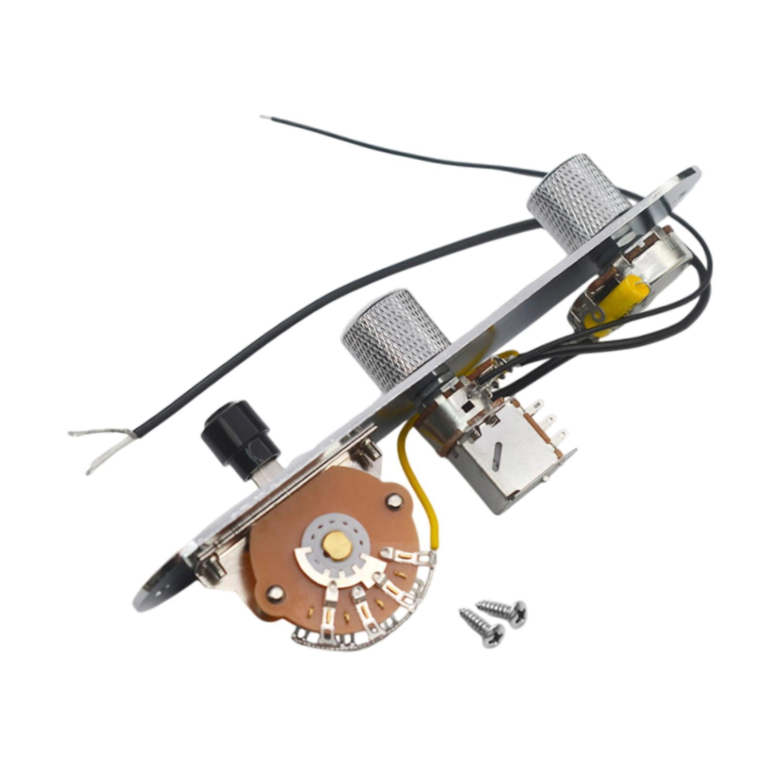 QccHieUs Electric Guitar Control Plate Loaded Replacement Volume Tone Control System 250K