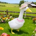 thumbnail image 6 of Porch Goose Outfits, Outdoor White Goose Statue with Costume set Garden Decor, for Holiday Porch ,Gooses Clothes Yard Accent for Home Decors Housewarming Gifts, 6 of 6