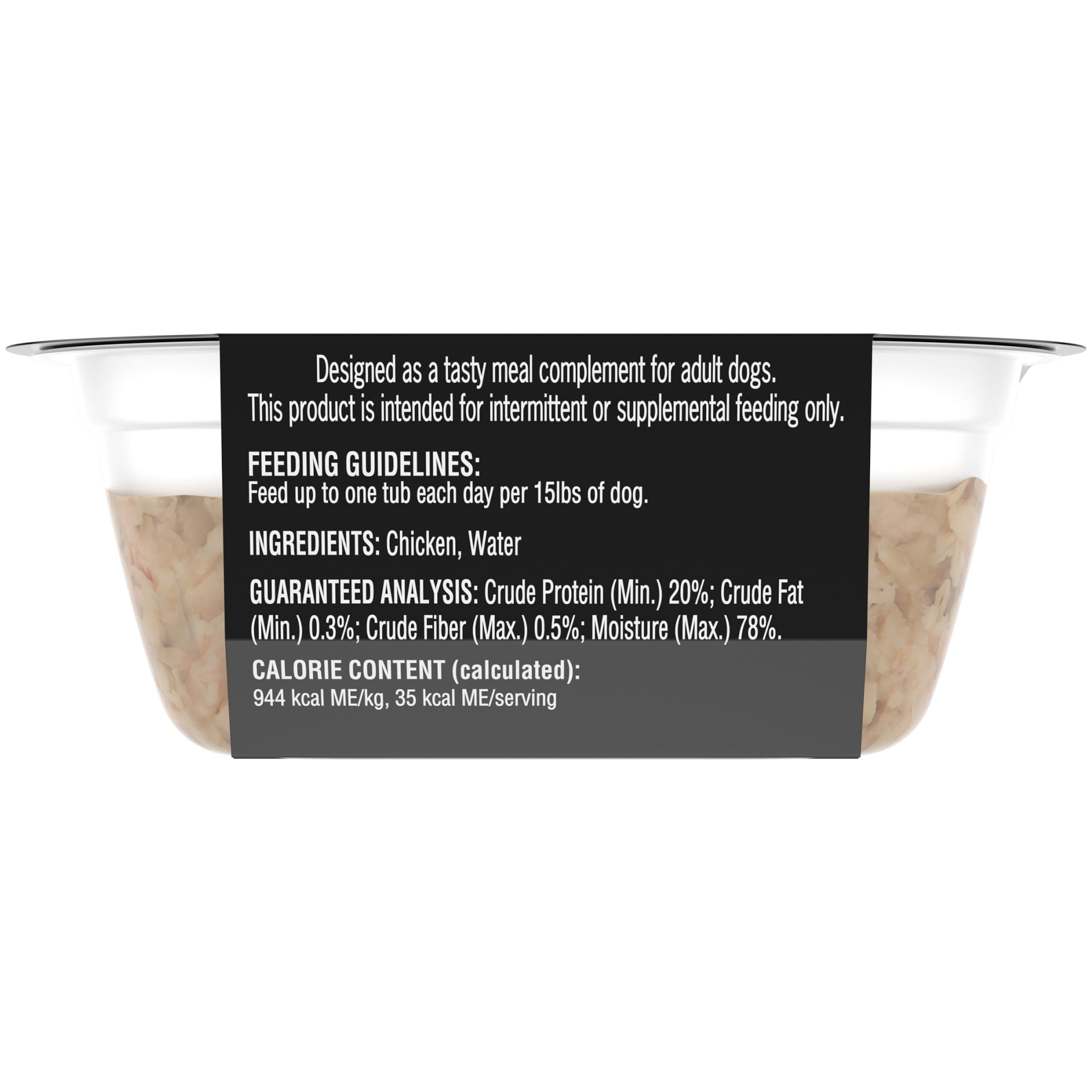 Cesar Simply Crafted Chicken Wet Dog Food, 1.3 Oz Tub