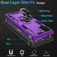 thumbnail image 3 of Samsung Galaxy A42 5G Case, with HD Screen Protector, Dual Guard Protection Series Case with Portable Magnetic Ring Stand for Samsung A42 5G, Purple, 3 of 8