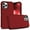 Red/Black, variant on For Apple iPhone 14 Pro 6.1 inch Slim Dual layer Shockproof Protective Defender Armor Hybrid Case Cover Black/Black