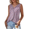 thumbnail image 3 of a.Jesdani Summer Womens Plus Size Tank Tops V Neck Casual Flowy Sleeveless Shirts Blouse m-4x, 3 of 6