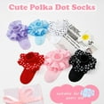 thumbnail image 5 of 1Pairs Ruffle Socks for Girls Toddler - Lace Polka Dot Frilly Dress Ankle Socks for Kids and Babies, 5 of 7