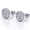 Silver-Plated, variant on 14K Gold Plated Screw Back Stud Earrings for Women Men, Cubic Zirconia Cluster Round Studs with Screw On Closure, Trendy Jewelry Gift for Him Her