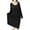 Black, variant on Defitshape Women's Plus Size Nightgown Cotton Long Sleeve Sleepwear Pajama Night Dress Soft Comfy Knee Length Pleated Stretchy Sleep Gown Black 5X