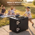 thumbnail image 3 of CAMMOO 82QT Heavy Duty Cooler Chest & Insulated Food Carrier with Wheels, Front-Loading Catering Hot Box Food Warmer for 5 Full-Size Pans (NOT Included), Black, 3 of 9