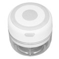 thumbnail image 3 of Mini picadora de ajo con cuchilla de acero inoxidable, de grado alimenticio, potente, con carga USB, 100 ml (3,4 x 2 x 1,9 pulgadas), color blanco, 3 of 14