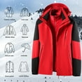 thumbnail image 4 of Bazeneo Mens Waterproof Jackets Winter Outdoor 3 in 1 Jackets Fleece Lined Warm Rain Coat with Hood Colour Block Thicken Thermal Casual Jacket Climbing Ski Sportswear for Men, 4 of 5