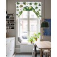 thumbnail image 4 of St Patrick's Day Shamrock Swag Valances for Windows, Small Curtains Drapes, Lucky Four Leaf Gold Coin Green Kitchen Window Curtains Over Sink Window Treatment Valance for Bedroom/Bathroom 56"x36", 4 of 5