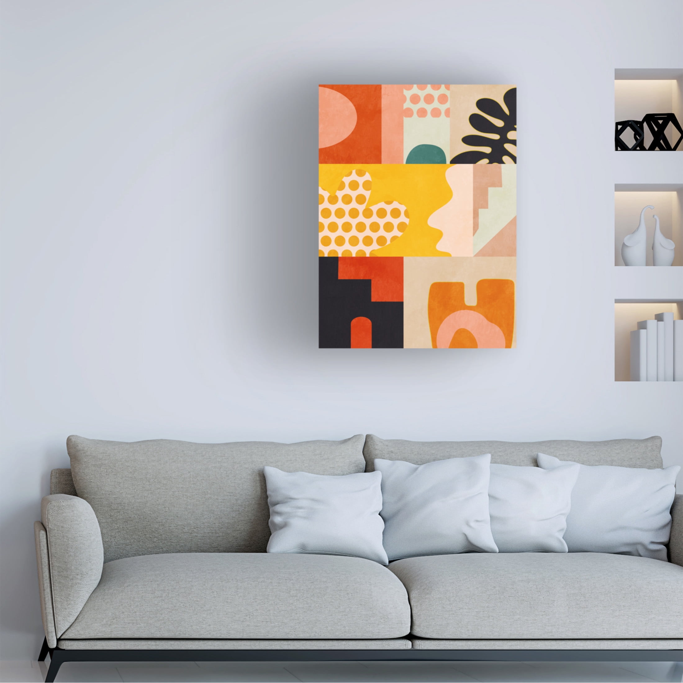 Trademark Fine Art Heidi Westum Rut Bre Playing Around Shapes 6 Canvas Wall Art