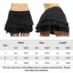 thumbnail image 2 of Falda Falda plisada de mezclilla sexy Mujer Chica Faldas góticas Con cordones Irregular Ruffle Cgtredaw para Mujer Negro T S, 2 of 9