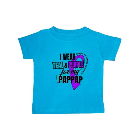 

Inktastic Suicide Prevention I Wear Teal and Purple for My Pappap Gift Baby Boy or Baby Girl T-Shirt