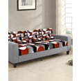 thumbnail image 2 of Red Grey Couch Cushion Covers Stretch, Washable Sofa Seat Covers Individual Seat Cushion Sofa Slipcovers Abstract Retro Middle Century Geometric Art Couch Cover Furniture Protector S-1PCS, 2 of 7