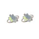 thumbnail image 2 of Pendientes de estrella dulce de cinco puntas con diseño de océano azul, pendientes de botón para niña con cielo estrellado de hielo, 2 of 5