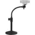 thumbnail image 1 of Tian Qi Webcam Stand Goose-Neck Mount Stand Upgraded Desktop Stand for Logitech Webcam C922 C930e C920S C920 C615 and Other Webcam with 1/4" Thread Black Black Black, 1 of 5