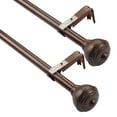 thumbnail image 2 of Deco Window 28 to 48 inches 2 Pack Adjustable Curtain Rods for Windows with Urn Finials & Bracket set (5/8'' Diameter, Brown Oil Rubbed), 2 of 7