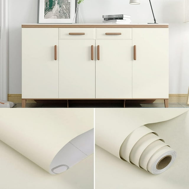 1 Roll Solid Color Cloth Pattern Self-Adhesive Wallpaper, Peeling And Pasting Wallpaper, Suitable For Kitchen, Bedroom, Living Room Countertop Furniture, Decoration Wallpaper, Home Decoration
