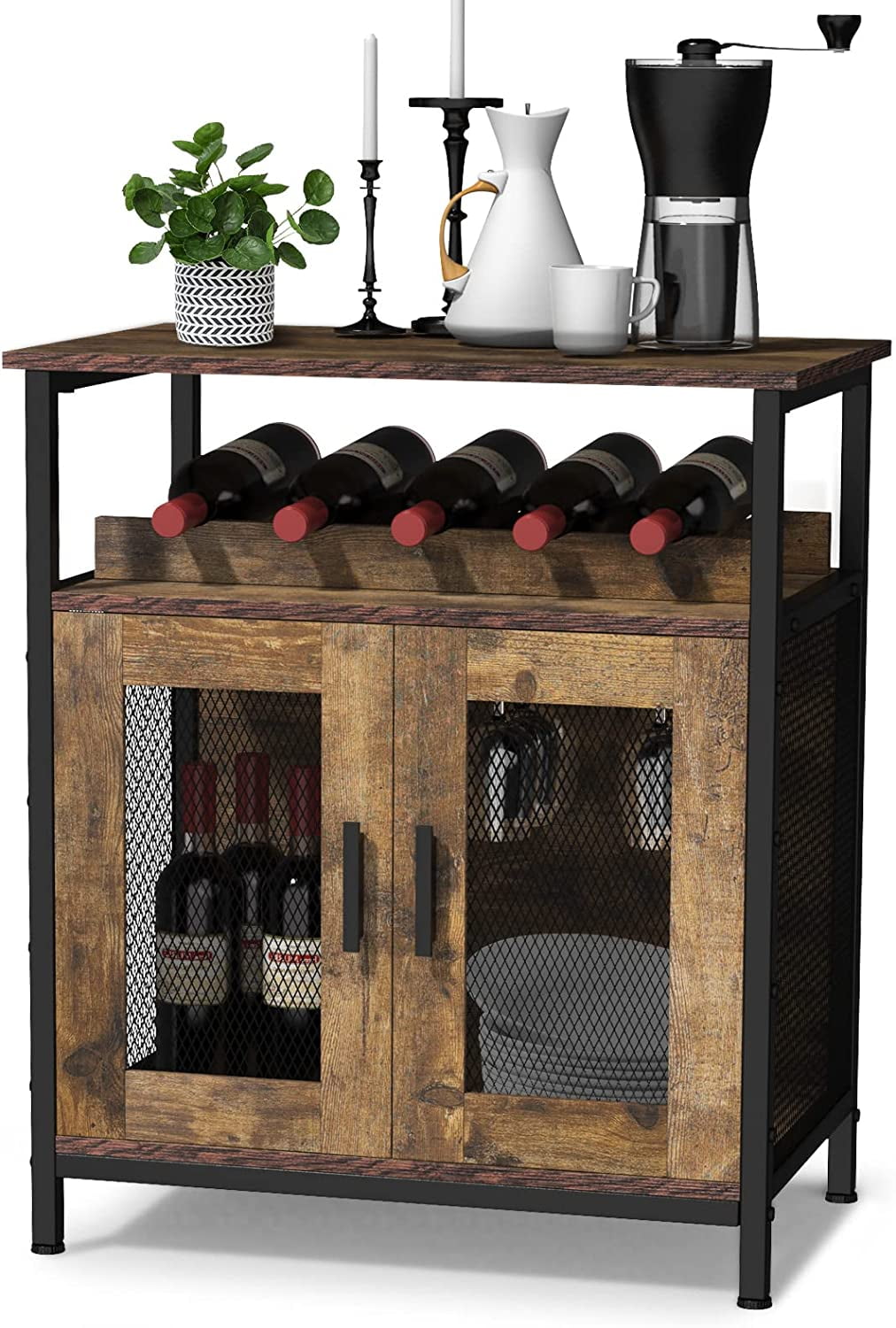 Wine Bar for Liquor and Glasses, Home Liquor Coffee