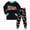 R121-Black, variant on Little Boys Pajamas Space Rocket Long Sleeve Cotton 2 Piece Kids Sleepwear Sets Fun Print Toddler Pajamas,Black,2-3 Y