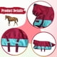 thumbnail image 5 of Manta de invierno para caballos, impermeable, con capucha, para el vientre, resistente al frío y gruesa Borgoña Azul Cielo L, 5 of 8