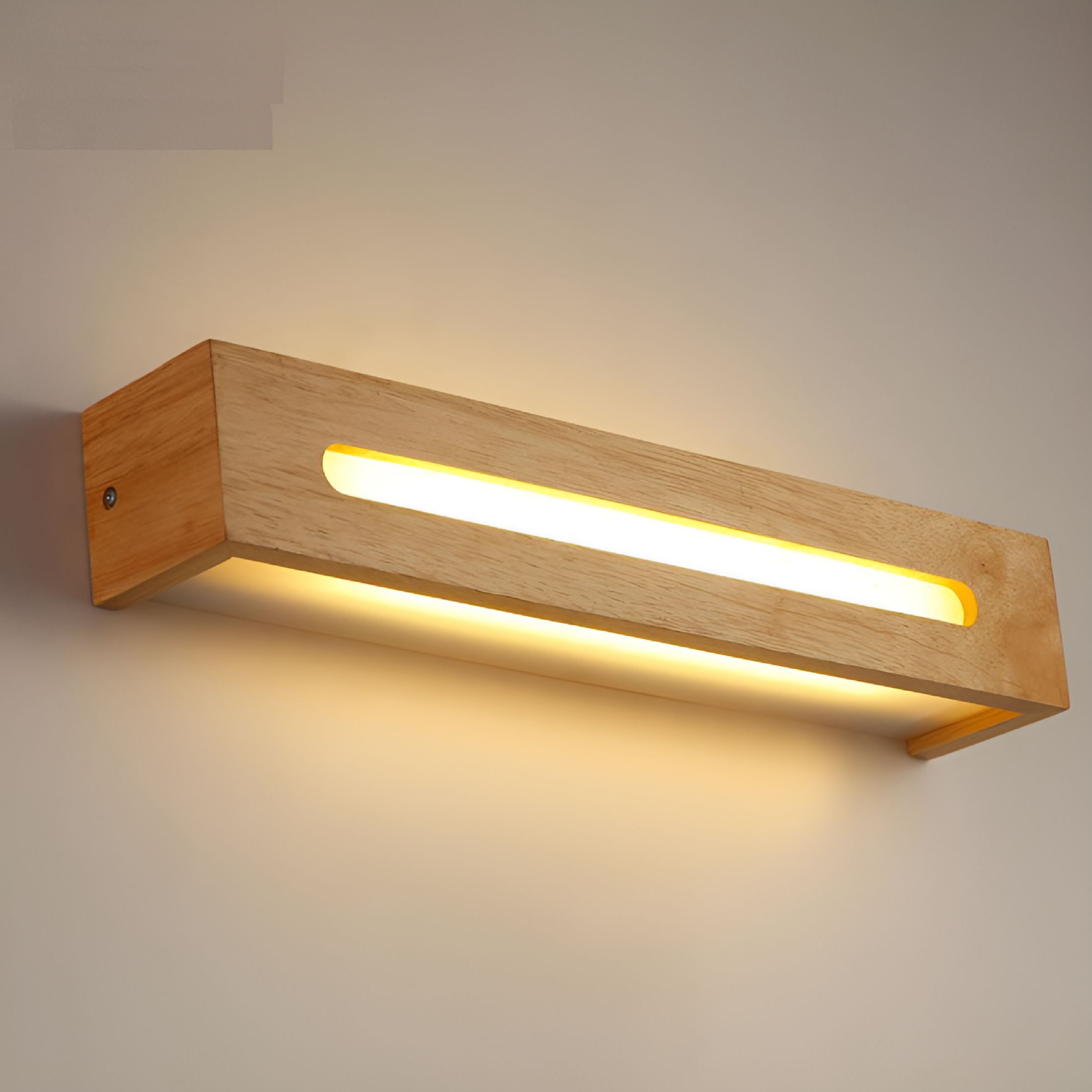 HIBIBUD 2026 New 1 Set Led Indoor Wall Lamps Bathroom Vanity Lights Fixture Wooden Mirror Bathroom Light for Bathroom, Vanity, Mirror, Home Lighting, Washroom, Bedroom