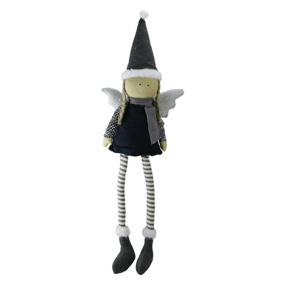 Northlight Angel Girl with Dangling Striped Legs Christmas Figure - 26.5"