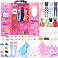 thumbnail image 1 of Set de ropa y accesorios para muñecas de 84 piezas para muñecas de 11.5 pulgadas, 1 of 7